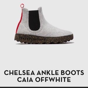 Womens Asportuguesas CAIA Wool Felt Chelsea ankle Boots OFFWHITE ~ EU 38 US 7.5